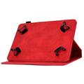 Universal 3D Mønster Smart Tablet Folio Etui - 10" - Red