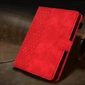 Universal 3D Mønster Smart Tablet Folio Etui - 10" - Red