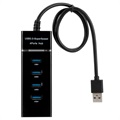 Universal 4-Port SuperSpeed USB 3.0 Hub - Sort