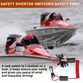 Universal Kill Switch Lanyard til båd med 7 nøgler - 1.6m