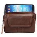 Universal Dual Pocket Læder Bæltetaske til Smartphones - Brun