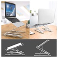 Universelt Sammenklappelige Multi-vinkel Laptop Stativ N8 - 17.3" - Sølv