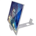 Universal Foldbar Smartphone Forstørrelsesglas - 14" - Hvid