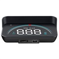 Universal Heads Up Display Digital Bil Hastighedsmåler - Sort