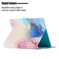 Universal Marble Pattern Folioetui til Tablet - 10"