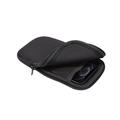 Universel mobiltelefonhylster i nylon med lynlås og snor - 4.7-5.4" - Sort