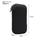 Universel mobiltelefonhylster i nylon med lynlås og snor - 4.7-5.4" - Sort
