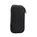 Universel mobiltelefonetui i nylon med lynlås og snor - 6.7–6.9" - Sort
