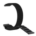 Universel nylonrem med velcro til smartwatch, 20mm - sort