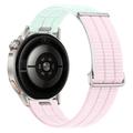 Universel nylon-urrem med hurtigudløser og Magic Tape, 18mm - cyan / lyserød