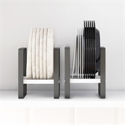 Holder / opbevaring til tallerkener - Til køkkenbord / køkkenskabe - Str. 18x15cm