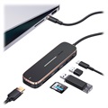 Usams US-SJ575 6-i-1 USB-C-hub med HDMI Port - Sort
