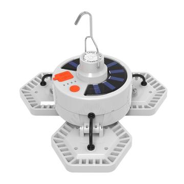 V126 solcelledrevet campinglanterne med powerbank og fjernbetjening