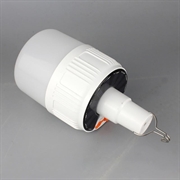 V52 Bærbar genopladelig solcelle-camping-LED-pære/-lampe med 5-gears belysning og krog