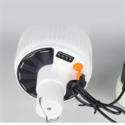 V52 Bærbar genopladelig solcelle-camping-LED-pære/-lampe med 5-gears belysning og krog