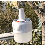 V52 Bærbar genopladelig solcelle-camping-LED-pære/-lampe med 5-gears belysning og krog