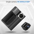 V55 4K/1080p dobbelt dashcam med Sony IMX415, Wi-Fi, superkondensator - sort