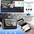 V55 4K/1080p dobbelt dashcam med Sony IMX415, Wi-Fi, superkondensator - sort