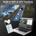 V56 GPS-sæt med dobbelt dashcam - 4K-kamera foran og 2K-kamera bagpå - sort