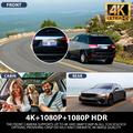 V58 3-kanals bilkamera - 4K foran, 1080p bag/kabine, GPS, WiFi