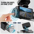 V58 3-kanals bilkamera - 4K foran, 1080p bag/kabine, GPS, WiFi