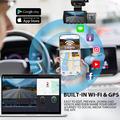 V58 3-kanals bilkamera - 4K foran, 1080p bag/kabine, GPS, WiFi