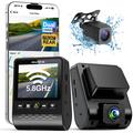 V61 4K/1080p dobbelt dashcam - 5.8GHz WiFi, HDR-nattesyn, superkondensator - sort