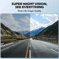 V61 4K/1080p dobbelt dashcam - 5.8GHz WiFi, HDR-nattesyn, superkondensator - sort