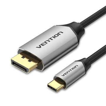 VENTION CGZBH CGZ USB-C til DP-kabel - 4K UHD-ydelse - 2m - Sort / grå