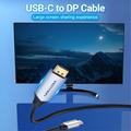 VENTION CGZBH CGZ USB-C til DP-kabel - 4K UHD-ydelse - 2m - Sort / grå