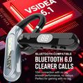 VSIDEA V82 Bluetooth-headset med åbne ørepropper - 20 timers afspilningstid - Sort