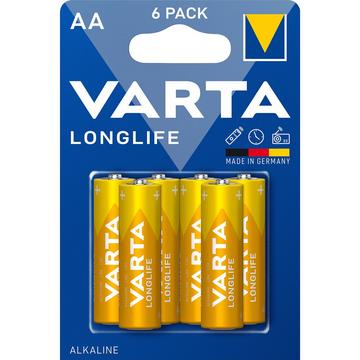 Varta Longlife LR6/AA-batteri - 6 stk.