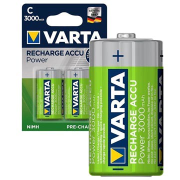 Varta Power Ready2Use Genopladelige C/HR14 Batterier - 3000mAh - 1x2