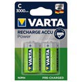 Varta Power Ready2Use Genopladelige C/HR14 Batterier - 3000mAh - 1x2