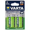 Varta Power Ready2Use Genopladelige D/HR20 Batterier - 3000mAh - 1x2