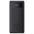 Veger W5001 USB-C PD Hurtig Powerbank - 50000mAh, 22.5W - Sort