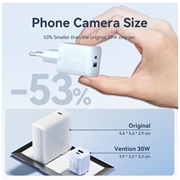 Vention FEQ 30W GaN hurtig vægoplader - hvid