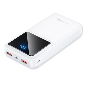 Vention FHL-serie 20000mAh powerbank med digitalt display - 22.5W - hvid