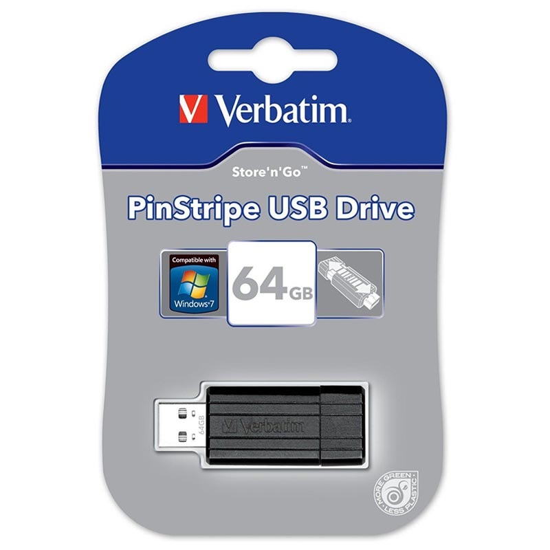 Mammoth Hurtig Vaccinere Verbatim PinStripe USB Stik - 64GB