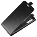 Motorola Moto G8 Power Vertikal Flip Taske med Kortholder - Sort