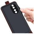 Honor 90 Vertikal Flip Taske med Kortholder - Brun