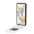 Honor 90 Vertikal Flip Taske med Kortholder - Hvid