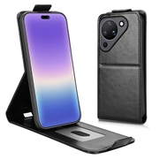 Huawei Pura 90 lodret flip-etui med stativ