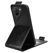 Huawei Pura 90 lodret flip-etui med stativ