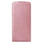 Huawei Pura 90 lodret flip-etui med stativ - rosaguld