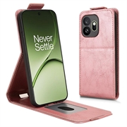 OnePlus 15T lodret flip-etui med stativ - rosaguld