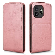 OnePlus 15T lodret flip-etui med stativ - rosaguld