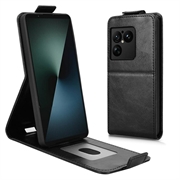 Sony Xperia 1 VIII lodret flip-etui med stativ - sort