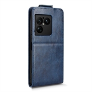 Sony Xperia 1 VIII lodret flip-etui med stativ - mørkeblå