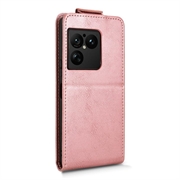 Sony Xperia 1 VIII lodret flip-etui med stativ - rosaguld